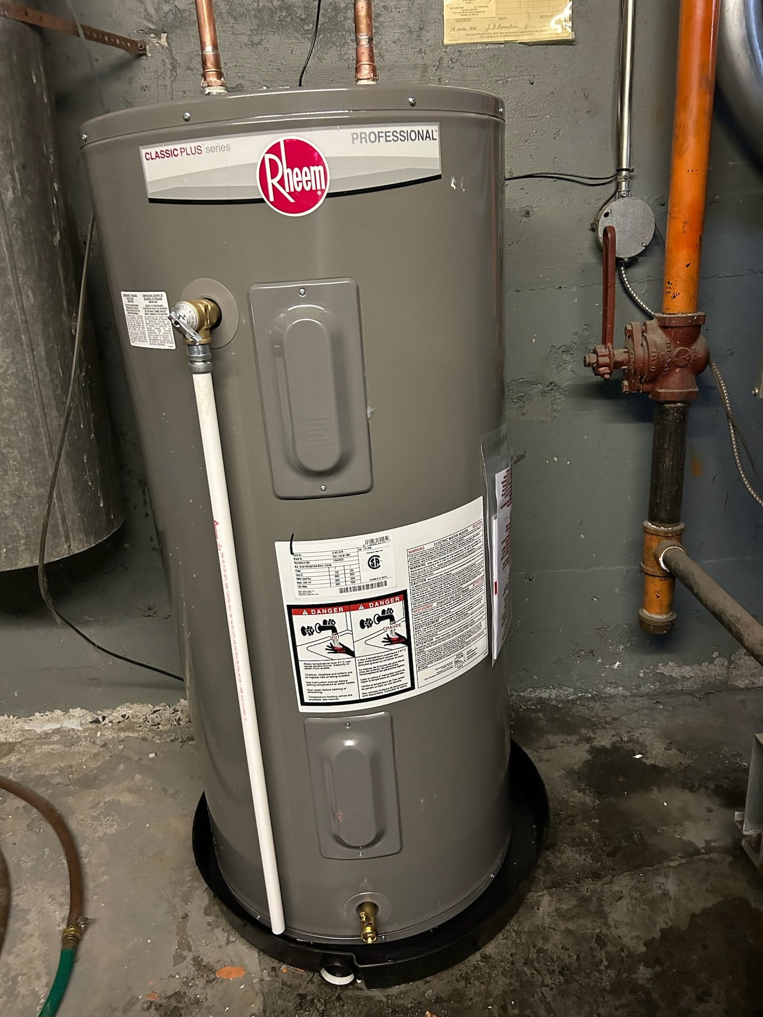 Installation de chauffe-eau